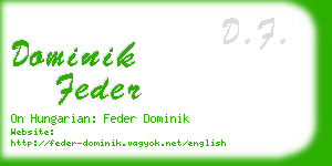 dominik feder business card